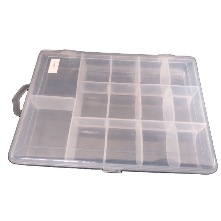 Xiangtai Cheap Best Clear Tackle Storage Trays for Lures Plastic Box for Fishing Hooks Plastic Lures Box With Cover